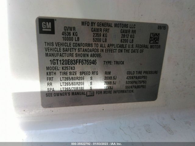1GT120E83FF676946 GMC Sierra 2500hd Denali