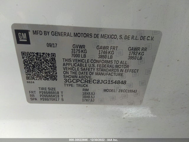 Chevrolet Silverado 1500 Lt 2018 3GCPCREC2JG154848 Image 10