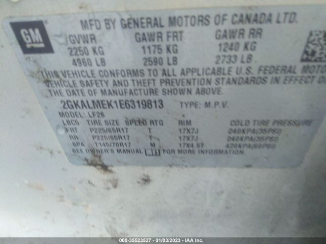 2GKALMEK1E6319813 GMC Terrain Sle