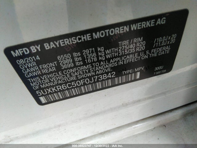 2015 BMW X5, VIN: 5UXKR6C50F0J73842