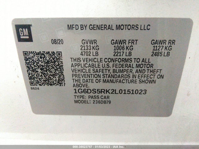 Cadillac CT5 LUXURY 2020 1G6DS5RK2L0151023 Image 10