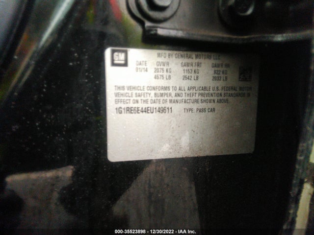 Chevrolet Volt 2014 1G1RE6E44EU149611 Image 10