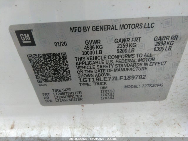 2020 GMC Sierra 2500HD, VIN: 1GT19LE77LF189782
