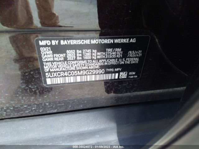 5UXCR4C05M9G29990 BMW X5 Sdrive40i