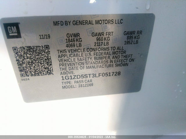 Chevrolet MALIBU LT 2020 1G1ZD5ST3LF051728 Image 10