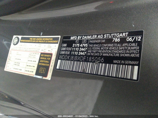 2013 MERCEDES-BENZ E-CLASS E 350 VIN: WDDKJ8JBXDF185056