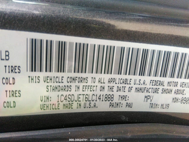 Dodge Durango Citadel Anodized Platinum 2020 1C4SDJET6LC141888 Image 9