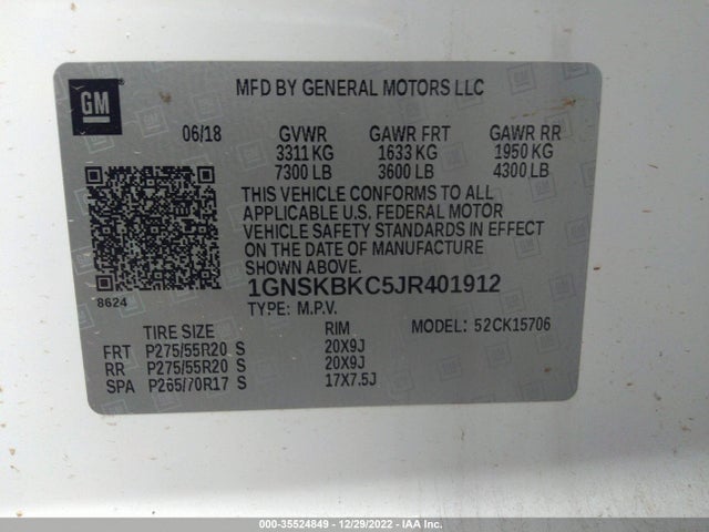 Chevrolet Tahoe Lt 2018 1GNSKBKC5JR401912 Image 10