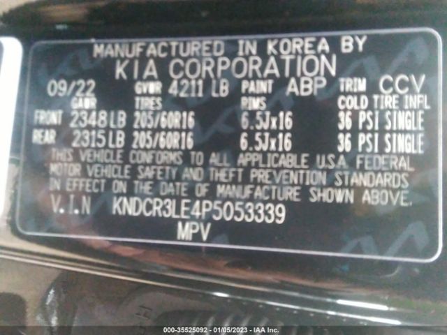 KNDCR3LE4P5053339 KIA NIRO EX