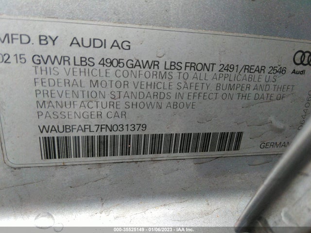 WAUBFAFL7FN031379 Audi A4 PREMIUM