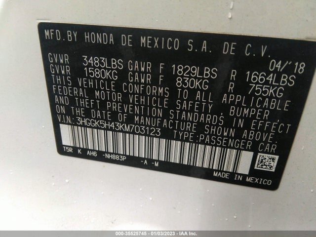 Honda FIT LX 2019 3HGGK5H43KM703123 Image 11