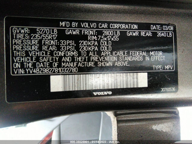 YV4BZ982781032780 Volvo XC70