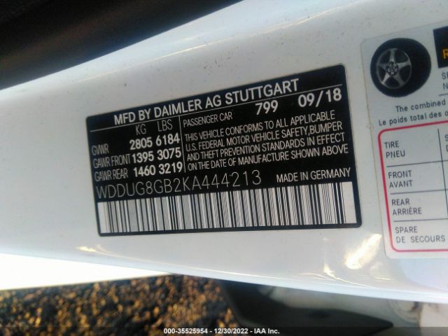 WDDUG8GB2KA444213 Mercedes-Benz S-class S 560