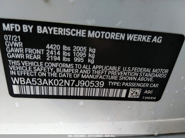 2022 BMW 2 Series, VIN: WBA53AK02N7J90539