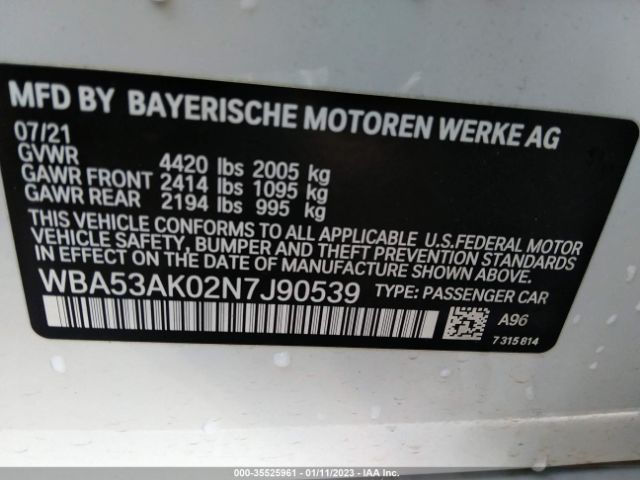 WBA53AK02N7J90539 BMW 2 Series 228i