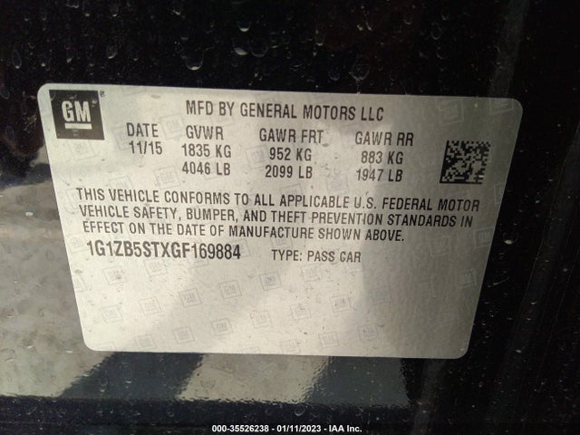 Chevrolet MALIBU LS 2016 1G1ZB5STXGF169884 Image 9