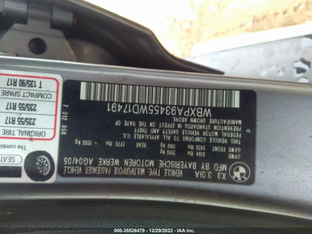 WBXPA93455WD17491 BMW X3 3.0I