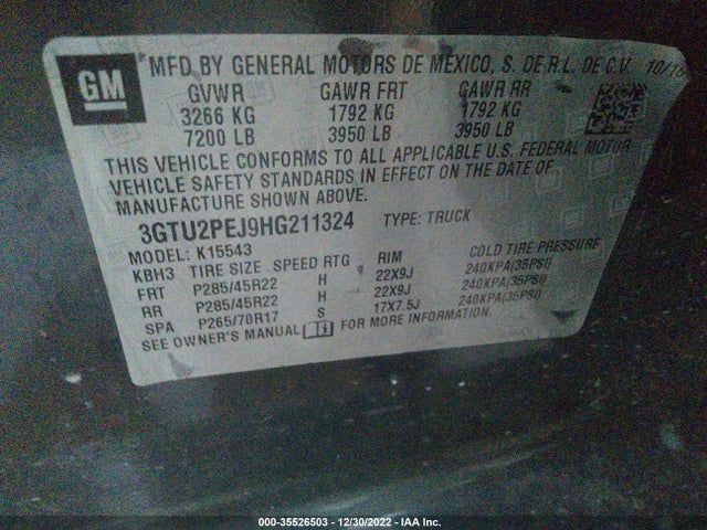 GMC Sierra 1500 Denali 2017 3GTU2PEJ9HG211324 Image 9