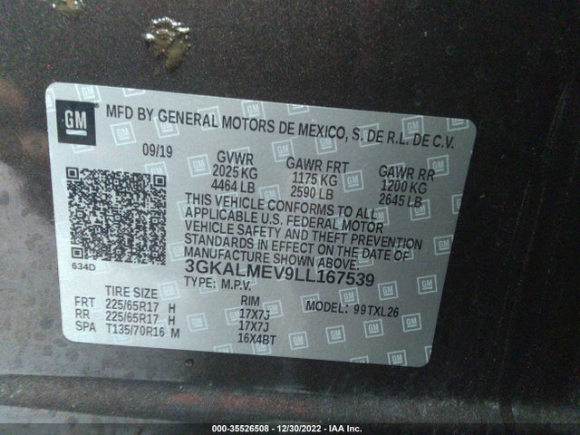 GMC Terrain Sle 2020 3GKALMEV9LL167539 Image 10