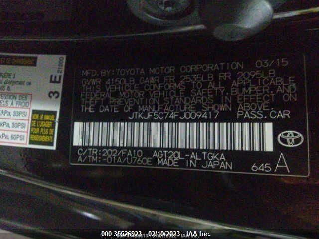 JTKJF5C74FJ009417 Scion TC