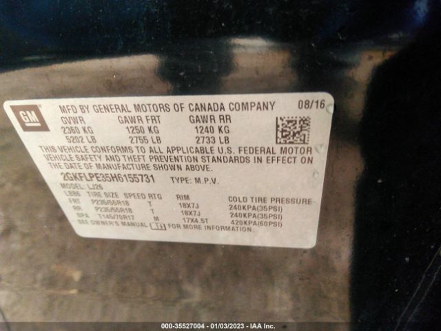 2GKFLPE35H6155731 GMC Terrain Slt