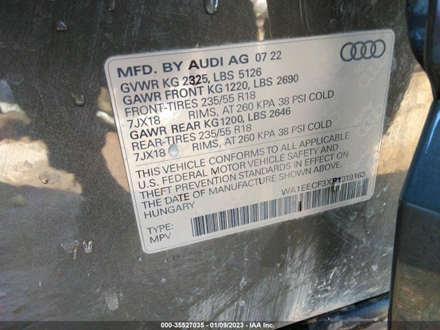 2023 Audi Q3, VIN: WA1EECF3XP1019163