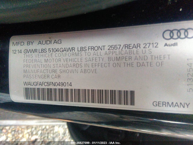 Audi A6 2.0t Premium Plus 2015 WAUGFAFC5FN049014 Image 9