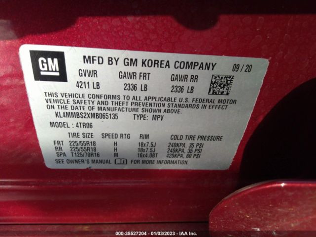 KL4MMBS2XMB065135 Buick Encore Gx Preferred