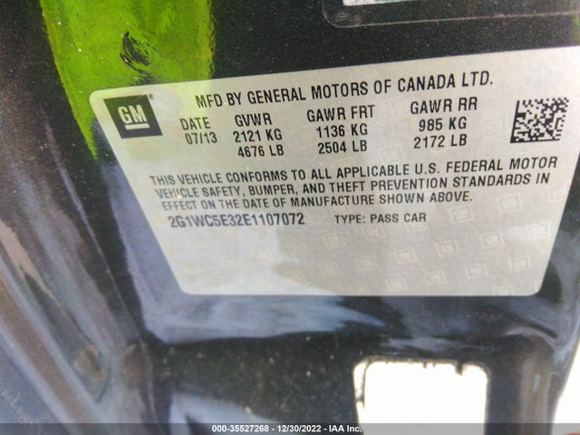 Chevrolet Impala Limited Ltz 2014 2G1WC5E32E1107072 Image 9