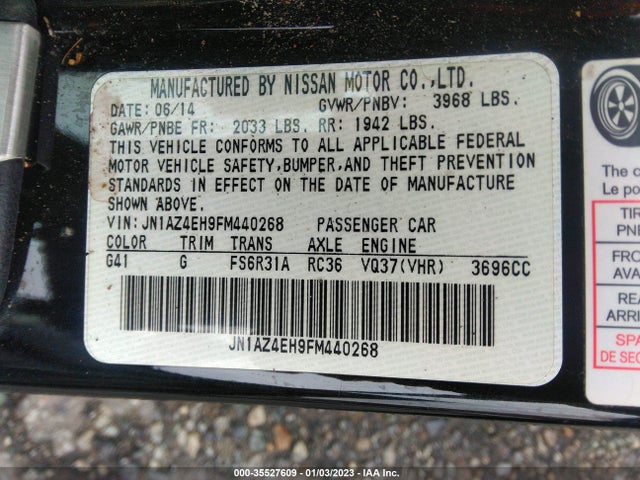 2015 Nissan Z, VIN: JN1AZ4EH9FM440268