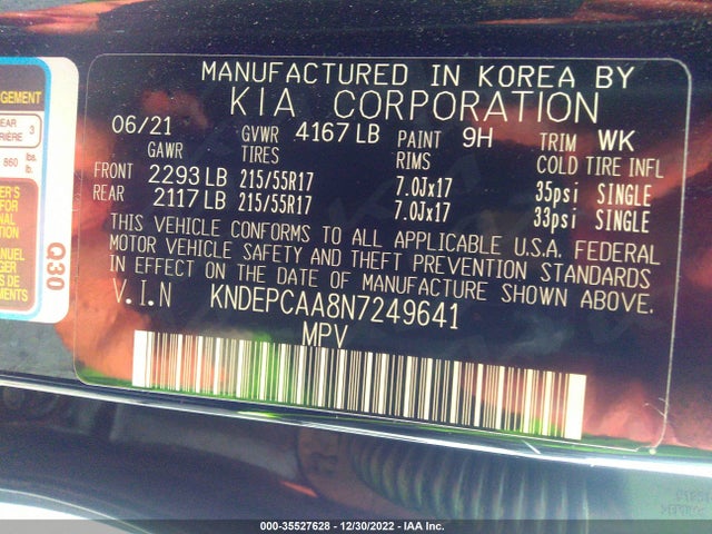 2022 Kia Seltos, VIN: KNDEPCAA8N7249641