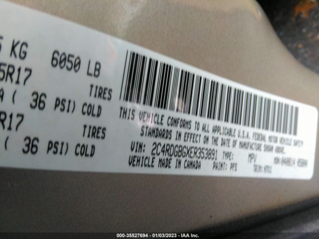 2C4RDGBGXER353891 Dodge Grand Caravan Se