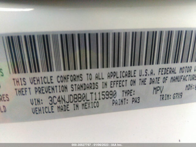 2020 Jeep Compass, VIN: 3C4NJDBB0LT115990
