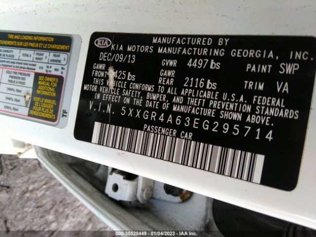 5XXGR4A63EG295714 KIA Optima Sx Turbo