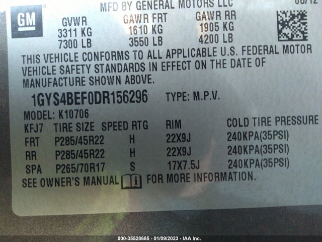 Cadillac Escalade Luxury 2013 1GYS4BEF0DR156296 Image 9