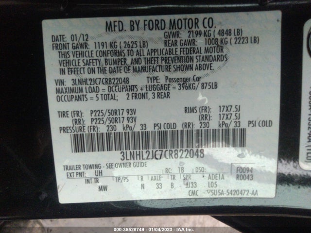 Lincoln MKZ 2012 3LNHL2JC7CR822048 Image 15