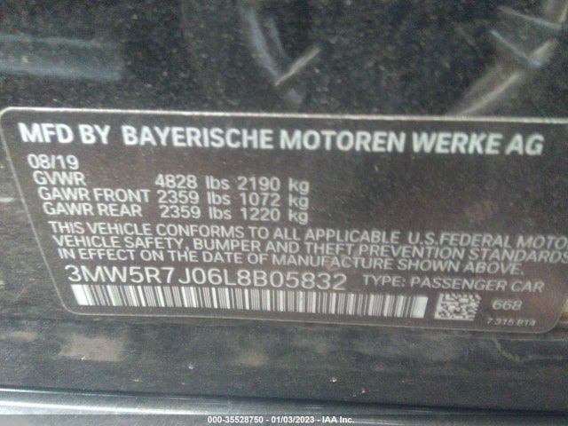 BMW 3 Series 330i Xdrive 2020 аукцион фото