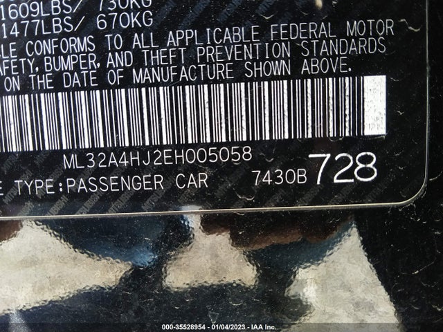 ML32A4HJ2EH005058 Mitsubishi MIRAGE ES