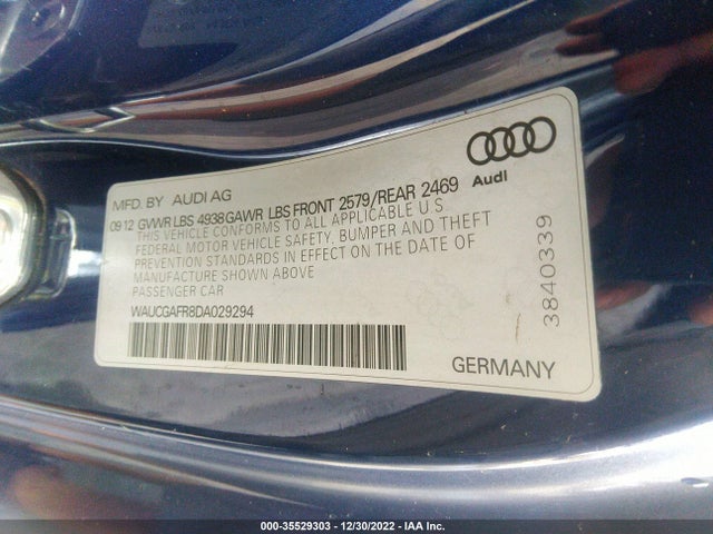 Audi S5 Premium Plus 2013 WAUCGAFR8DA029294 Image 10