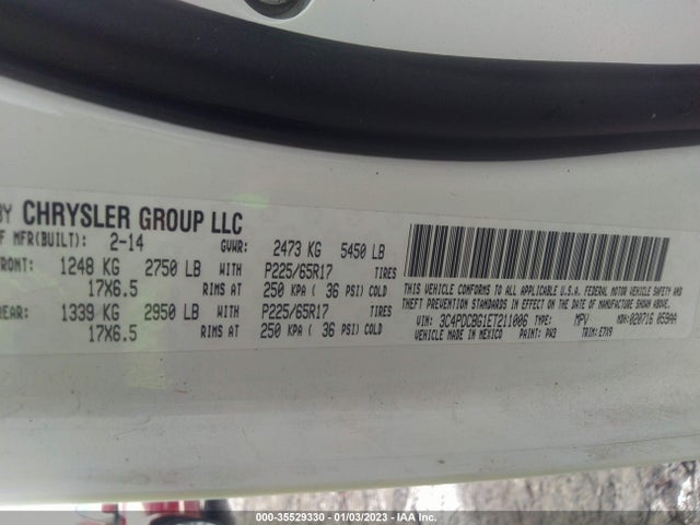 Dodge Journey Sxt 2014 3C4PDCBG1ET211006 Image 9