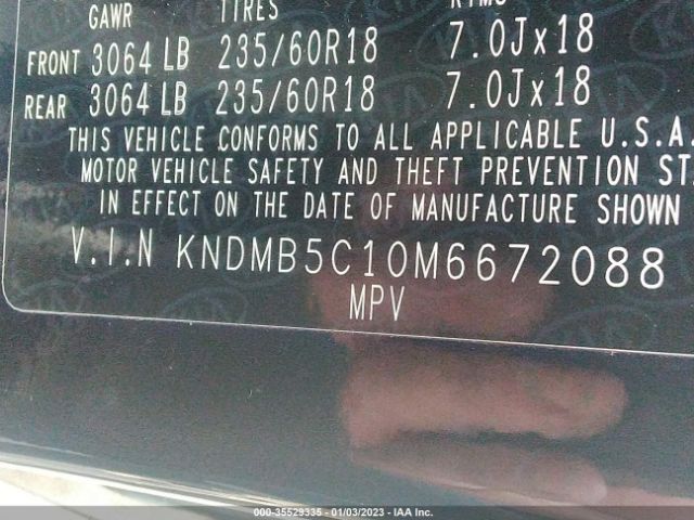 KNDMB5C10M6672088 KIA SEDONA EX