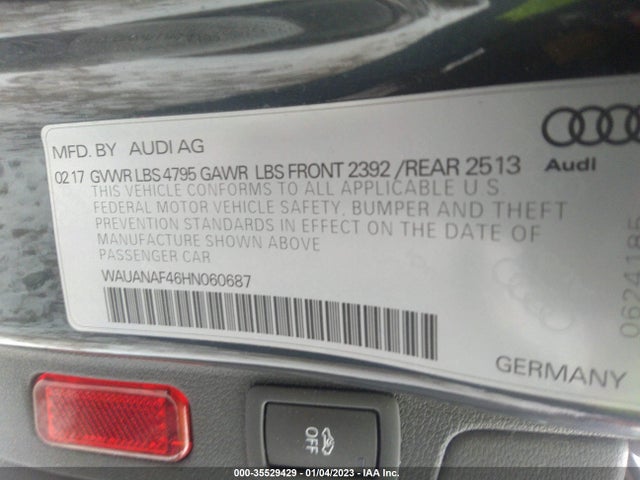 WAUANAF46HN060687 Audi A4 PREMIUM