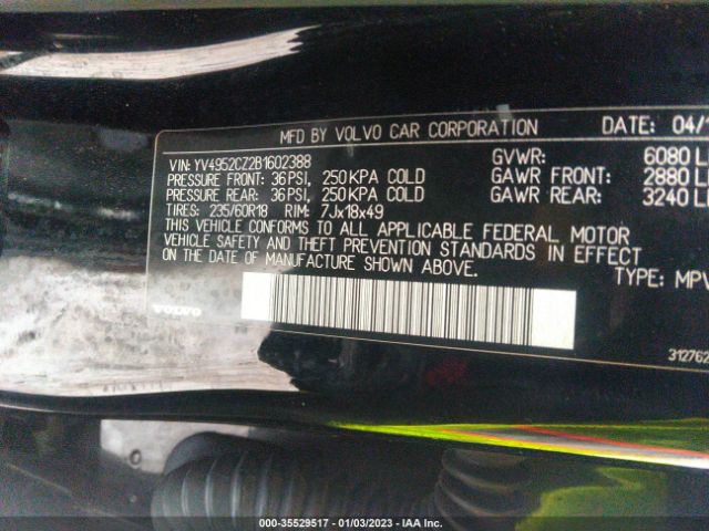 YV4952CZ2B1602388 Volvo XC90