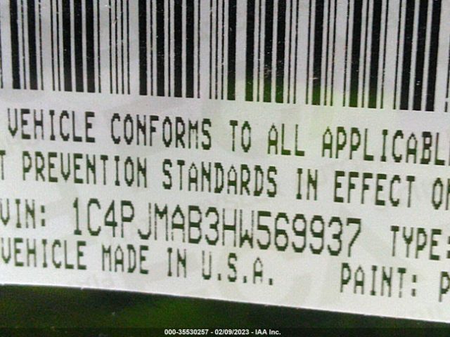 1C4PJMAB3HW569937 Jeep Cherokee Sport