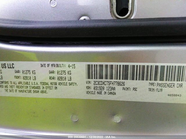 Dodge Charger Road/track 2015 2C3CDXCT5FH778626 Image 10