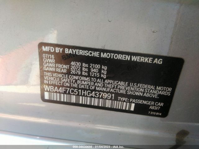 WBA4F7C51HG437991 BMW 4 Series 430i
