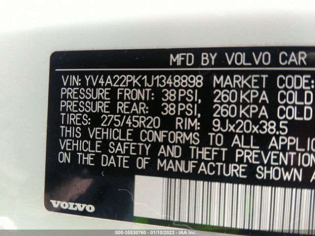 YV4A22PK1J1348898 Volvo Xc90 Momentum