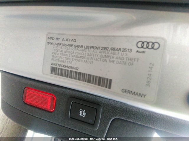 WAUENAF40HN038752 Audi A4 Premium Plus