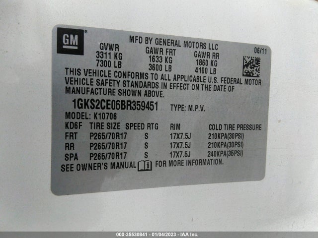 GMC Yukon 2011 1GKS2CE06BR359451 Image 9