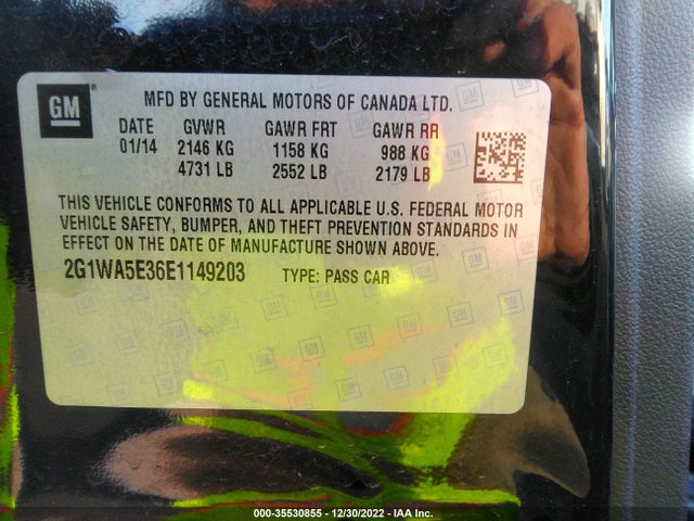 Chevrolet Impala Limited Ls 2014 2G1WA5E36E1149203 Image 10
